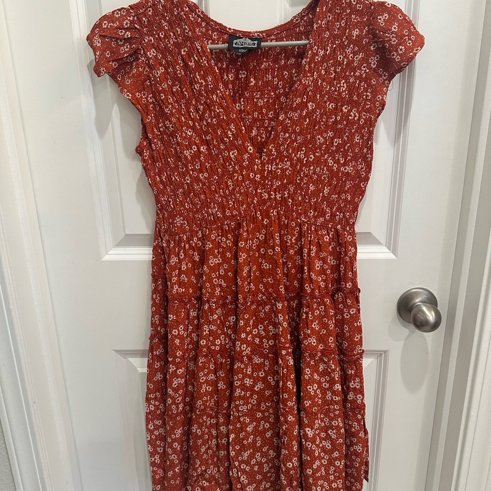 Angie Rust Floral Dress